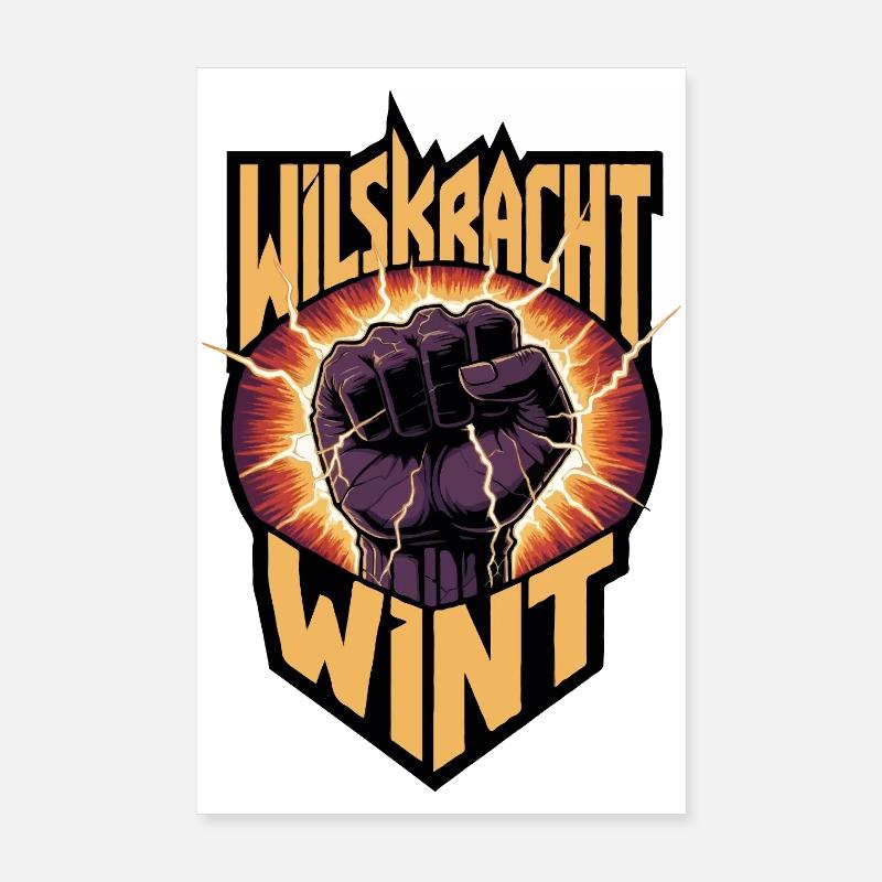 Willenskraft gewinnt Poster 20x30 cm
