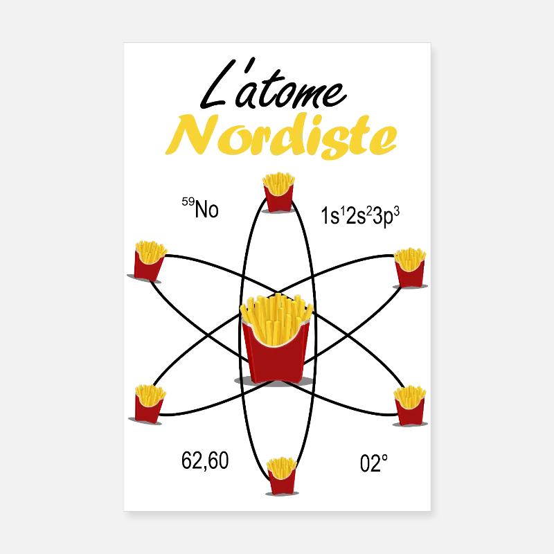 Nördliches Atom Geschenk Ch'ti Science Pride Emblem Poster 20x30 cm