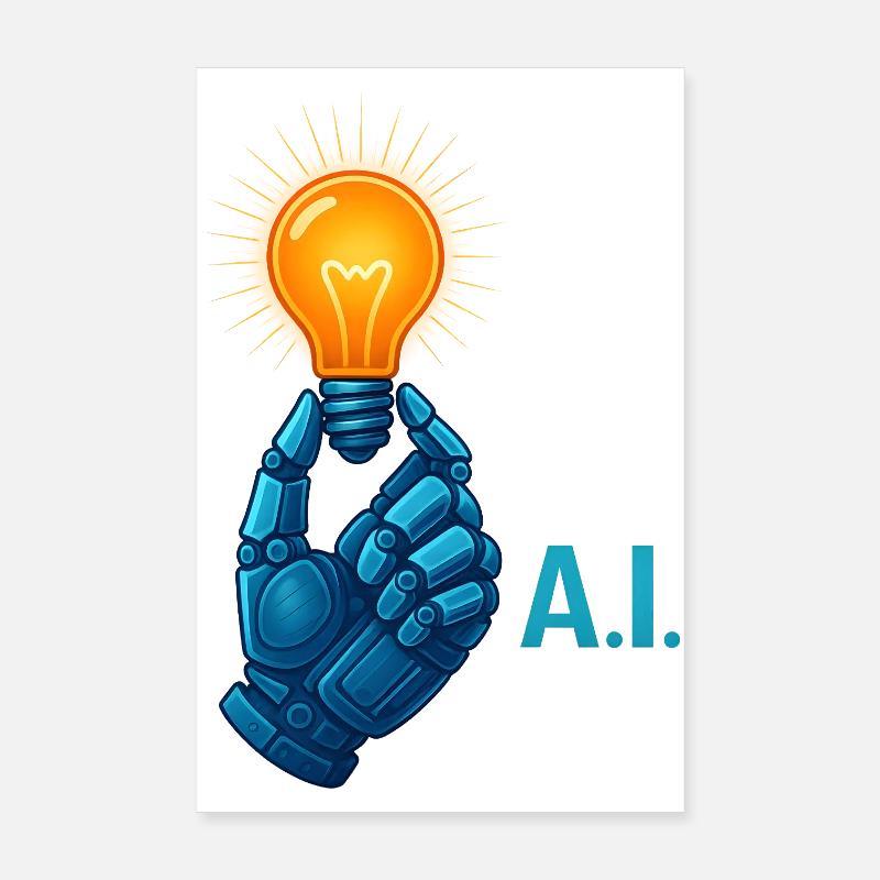 Déclaration technique IA avec une ambiance cool drôle Poster 20 x 30 cm