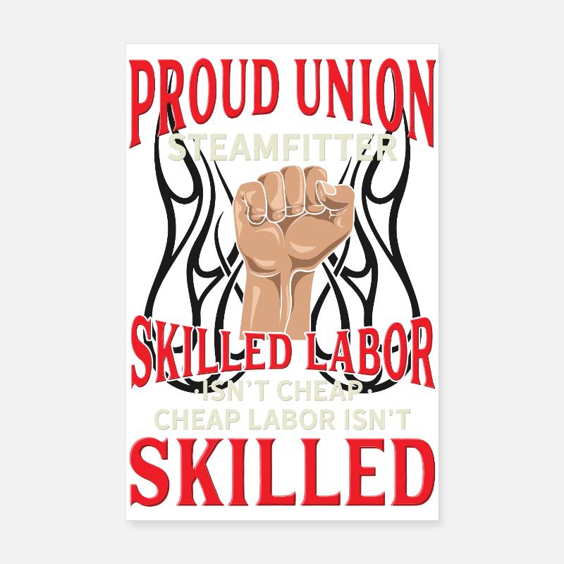 Proud Union Steamfitter Conception de Main-d’œuvre qualifiée Poster 20 x 30 cm