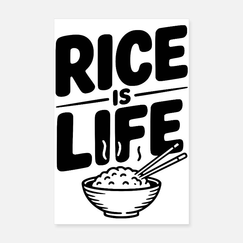 Le riz, c’est la vie Poster 20 x 30 cm