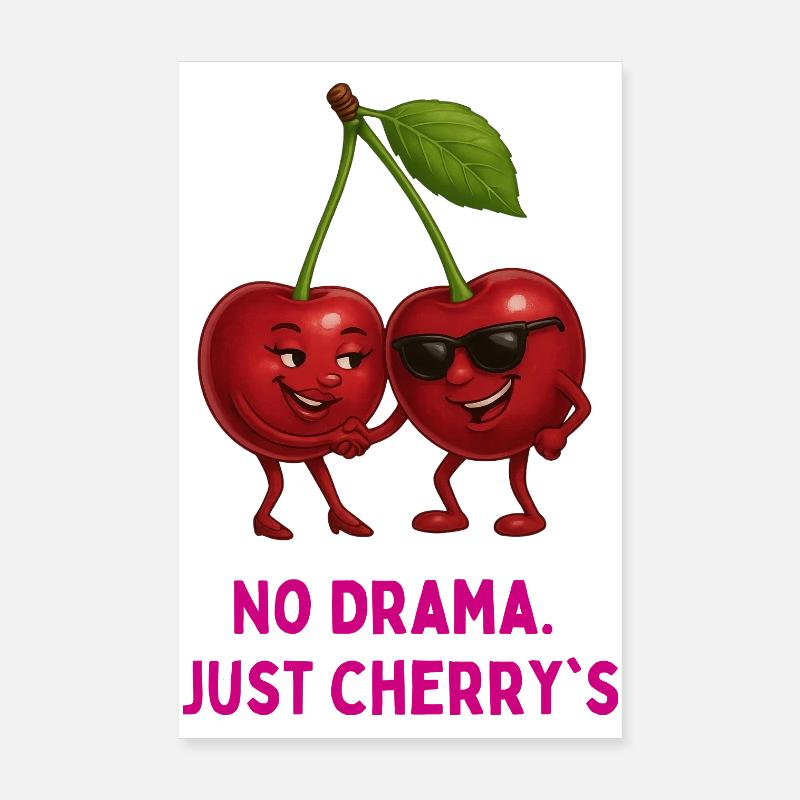 Charme des cerises sans drame Poster 20 x 30 cm