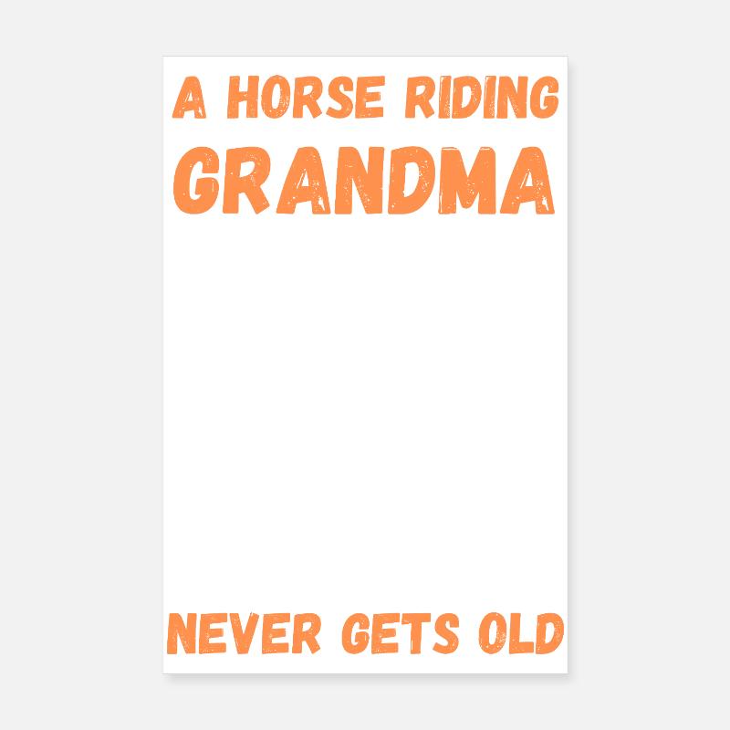 Eine reitende Großmutter Poster 20x30 cm