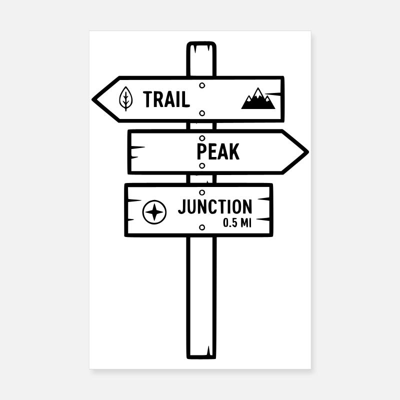 Pic du sentier Signal Poster 20 x 30 cm