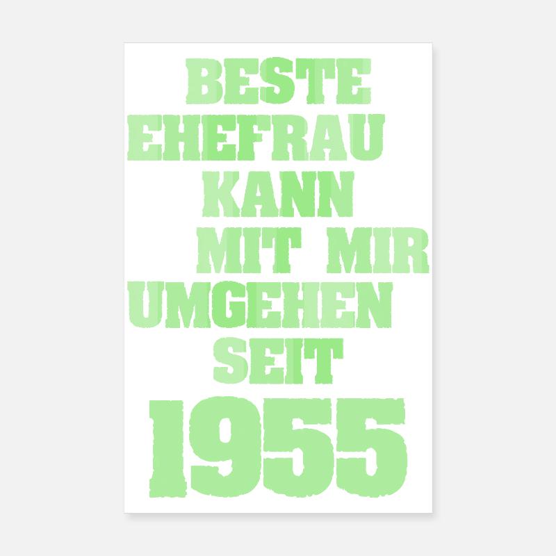 1955 - Poster 20x30 cm - Weiß