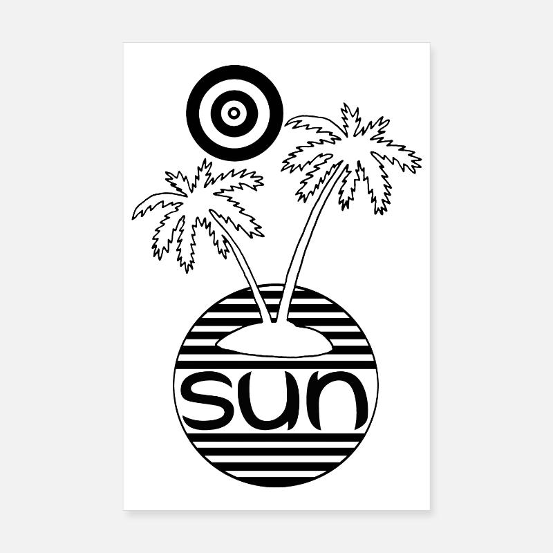 Paradies in der Sonne (schwarz) - Poster 20x30 cm - Weiß