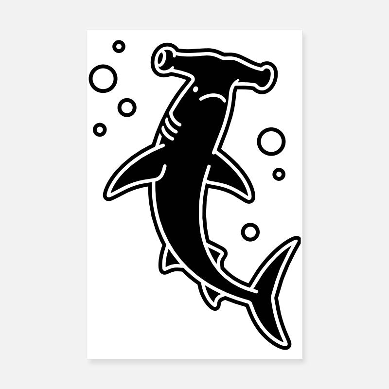 Hammerhai Poster 20x30 cm