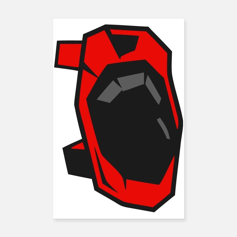 Motorcycle Knee Protector Protector Poster 8" x 12" (20x30 cm)