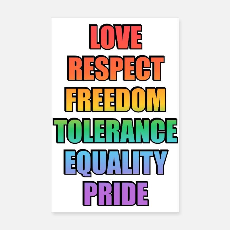 Signification du drapeau arc-en-ciel de la Gay Pride Poster 20 x 30 cm