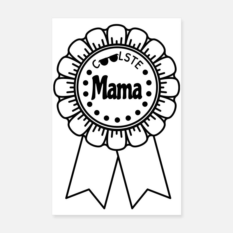 Maman la plus cool - Poster 20 x 30 cm - blanc