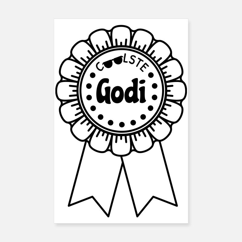 Coolest Godi - Poster 8" x 12" (20x30 cm) - white
