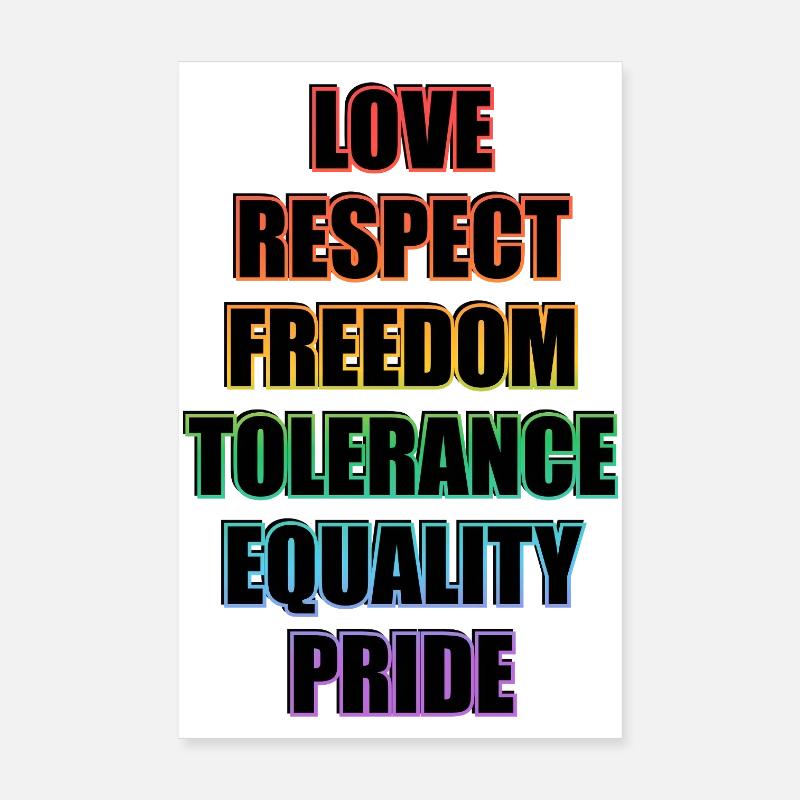 LGBTQ-Pride-Werte Poster 20x30 cm