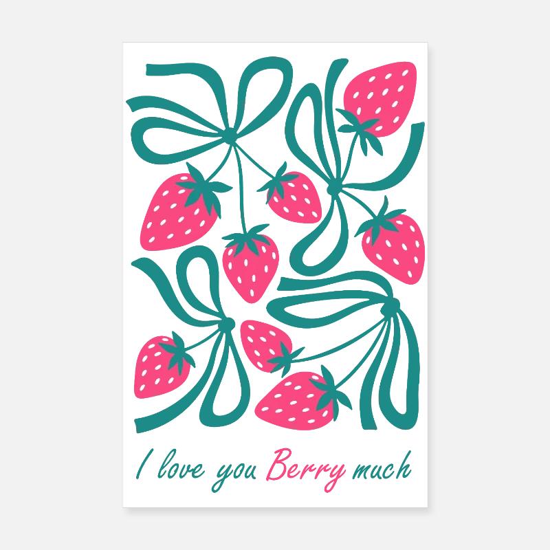 Ripe strawberries Poster 8" x 12" (20x30 cm)