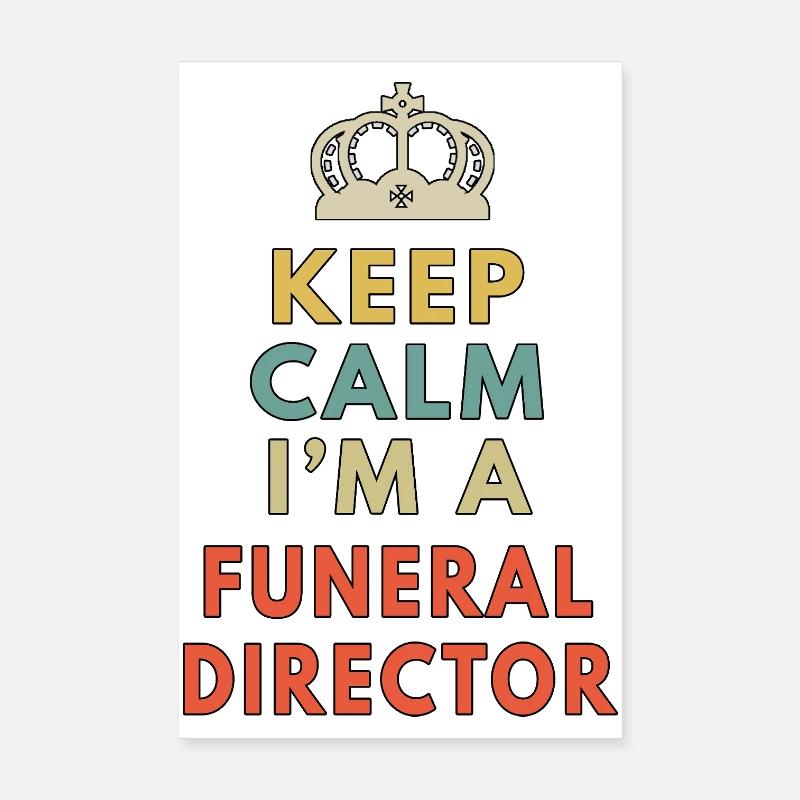 Keep Calm Ich bin Bestatter Lustiger Bestatter Poster 20x30 cm