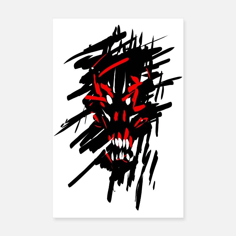 Teufel Horror Graffiti Poster 20x30 cm