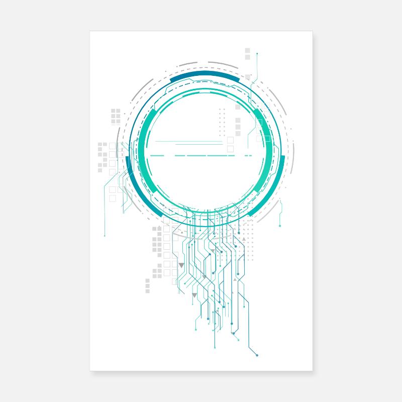 cpu Pc Nerd Raumschiff sci-Fi Core Platine lol cod Poster 20x30 cm