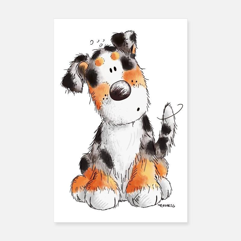 Süßer Australian Shepherd - Aussie - Geschenk Poster 20x30 cm