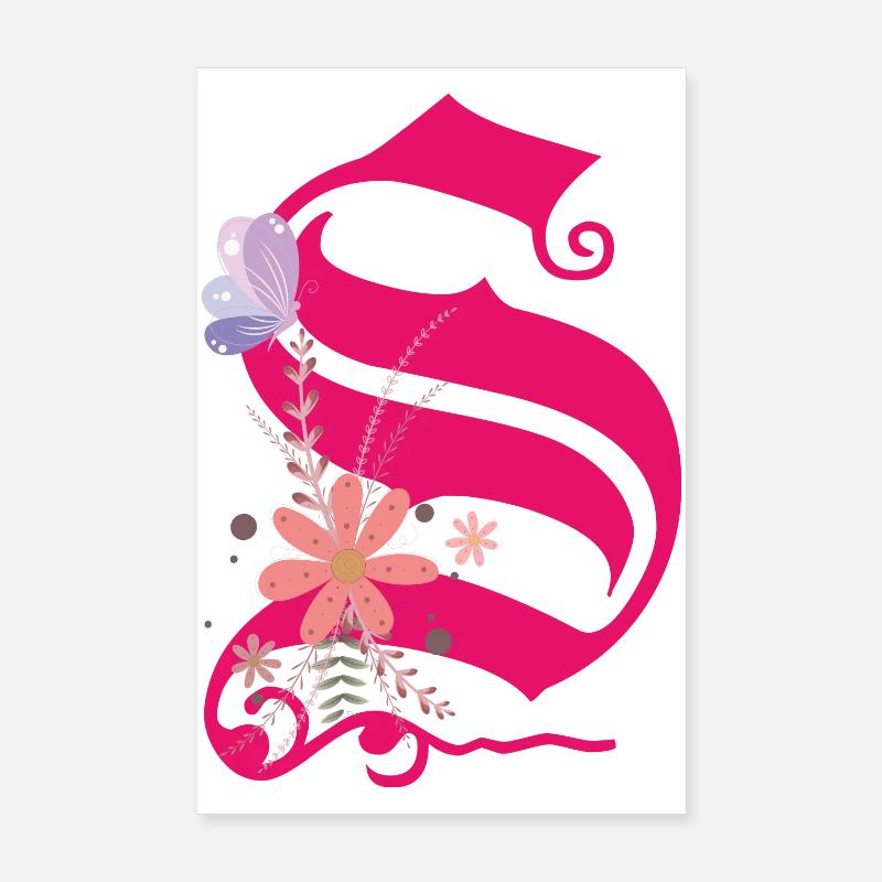 Buchstabe S Poster 20x30 cm