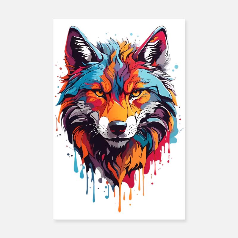 Loup cool Poster 20 x 30 cm