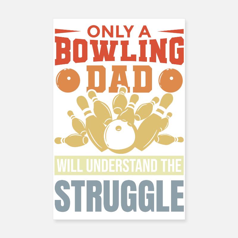 Bowling Father Poster 8" x 12" (20x30 cm)