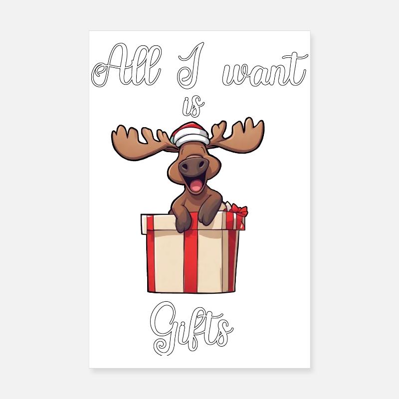 Christmas Deer #2 Poster 20x30 cm