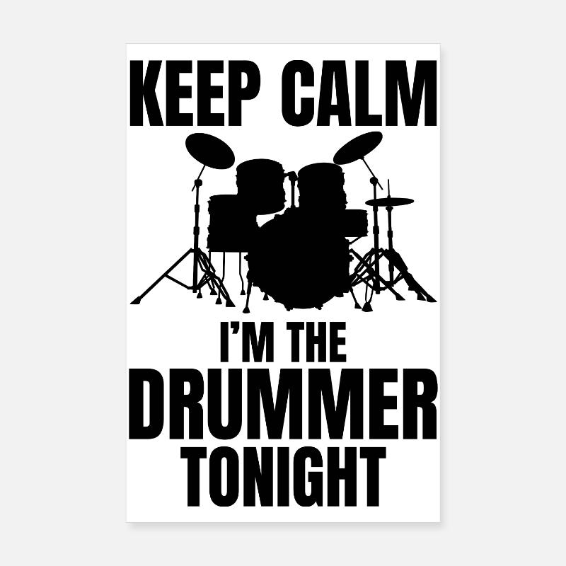 Citation du batteur Poster 20 x 30 cm