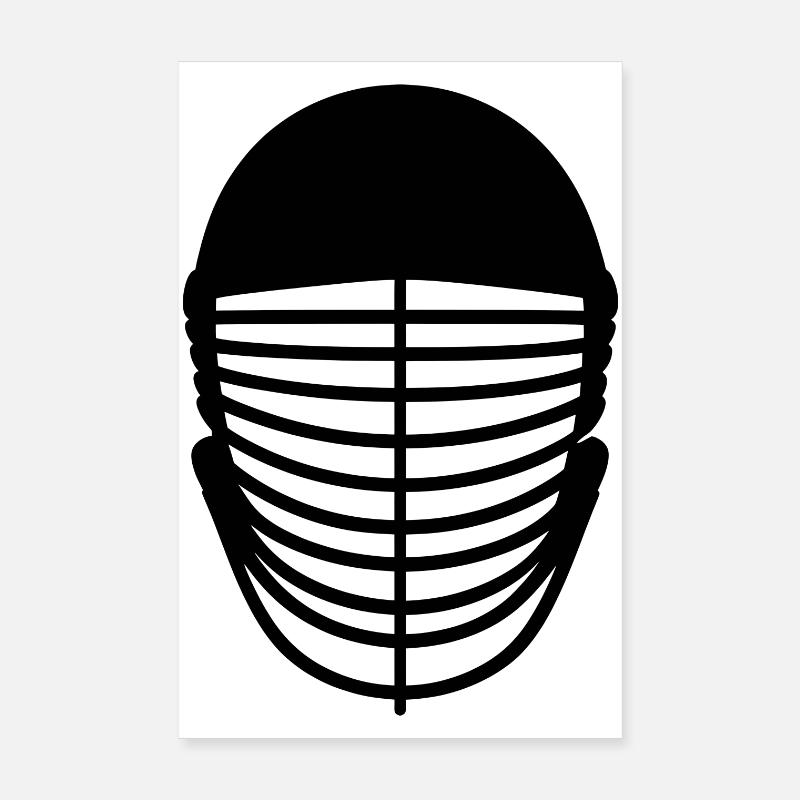 Fencing mask Poster 8" x 12" (20x30 cm)