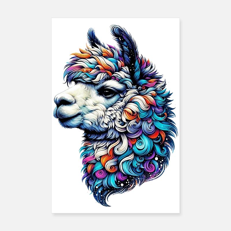 Alpaca Poster 8" x 12" (20x30 cm)