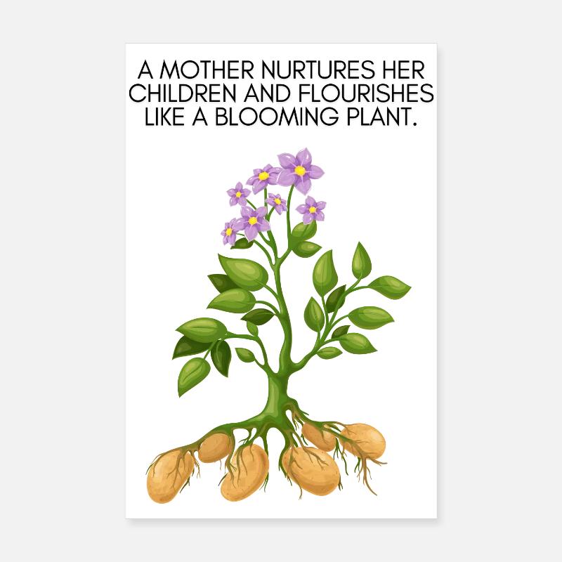 Motif d’arbre en croissance - Poster 20 x 30 cm - blanc
