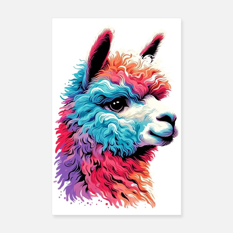 Alpaca - Poster 8" x 12" (20x30 cm) - white