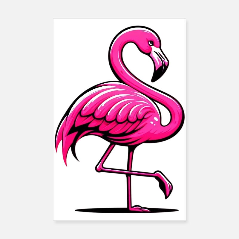 Flamant Poster 20 x 30 cm