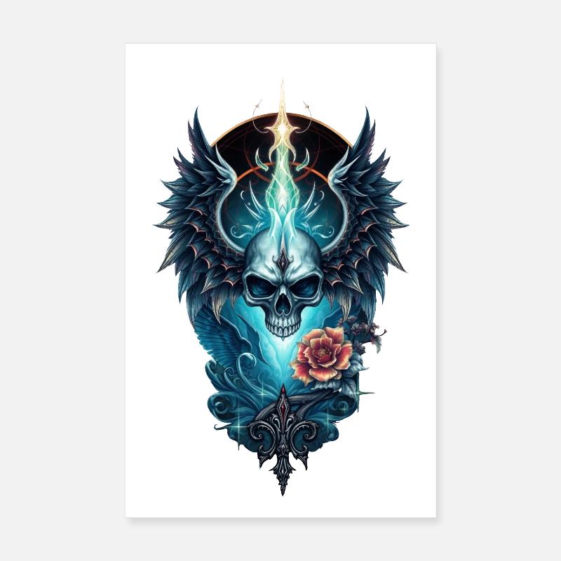 Crâne époustouflant Poster 20 x 30 cm