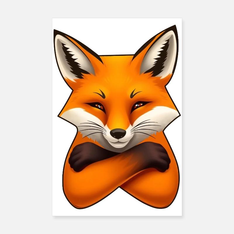 Fuchs Illustration – Minimalistisches Design Poster 20x30 cm