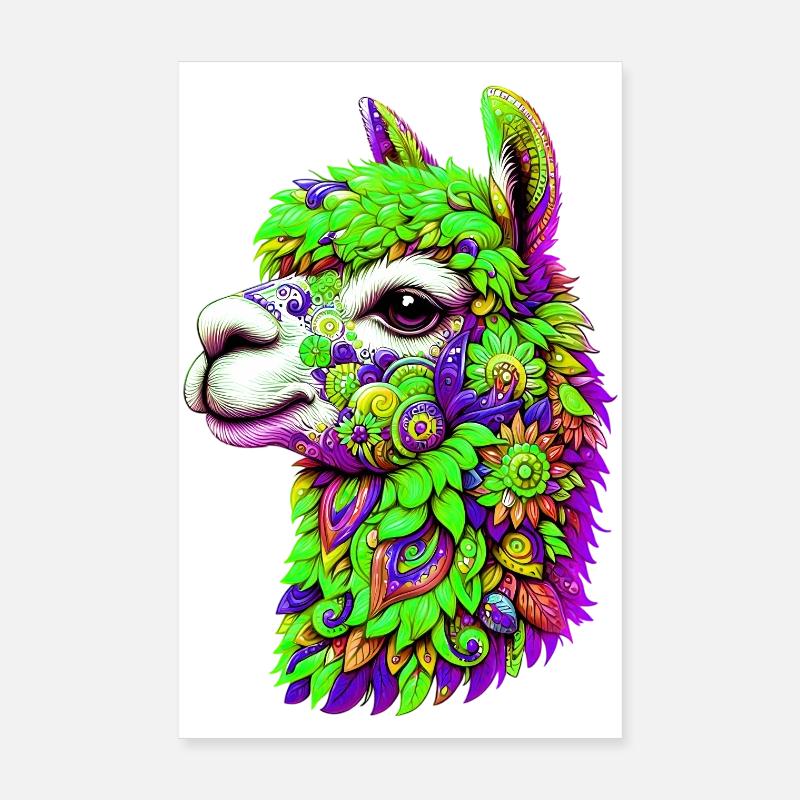 Alpaca Poster 8" x 12" (20x30 cm)