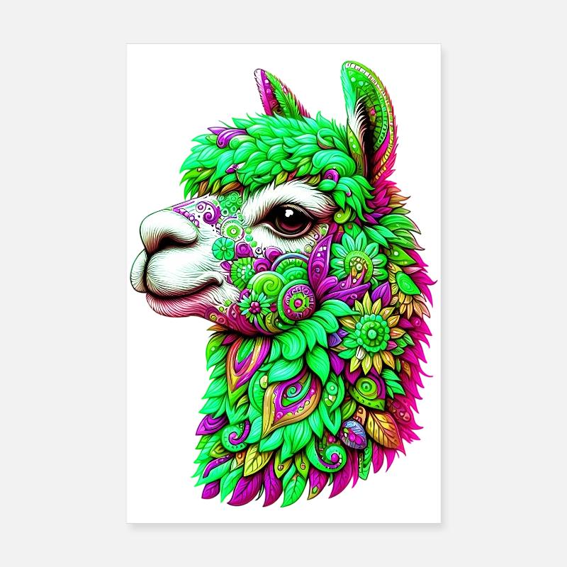 Alpaca Poster 8" x 12" (20x30 cm)