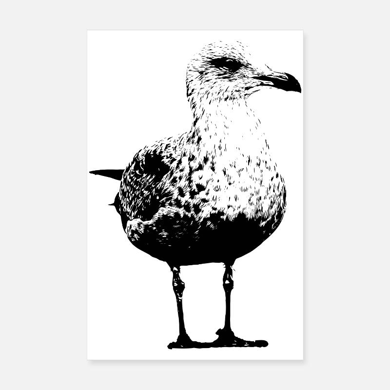 Gull Poster 8" x 12" (20x30 cm)