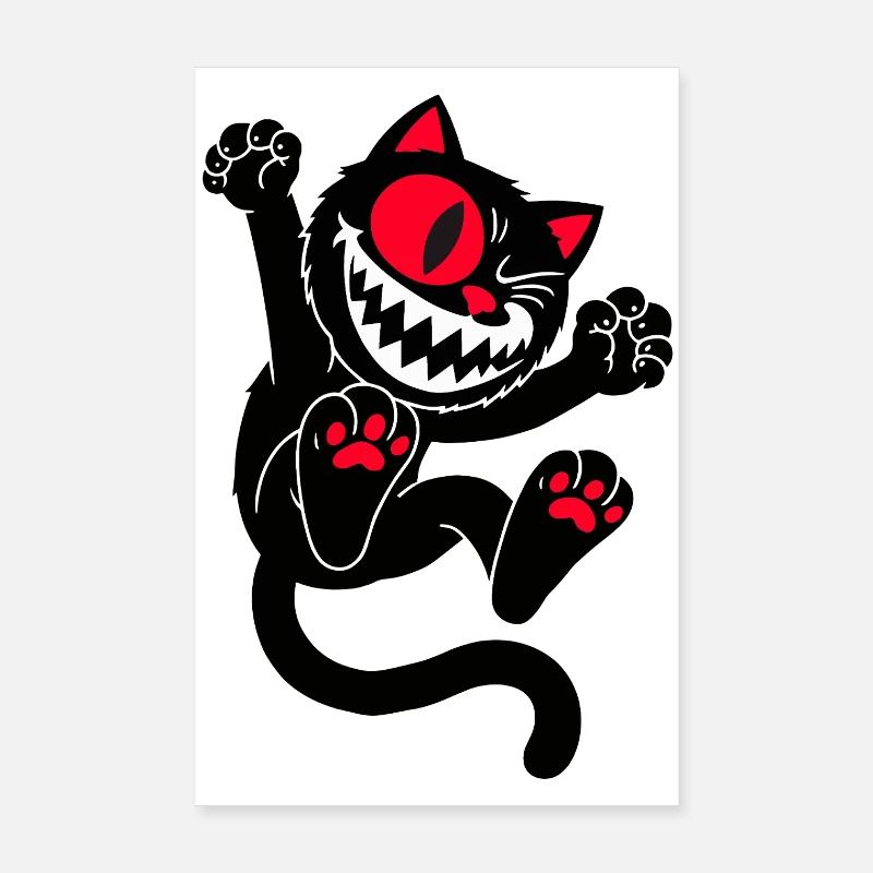 Chat sauteur Poster 20 x 30 cm