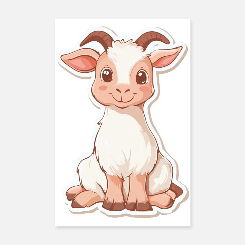 Chèvre Poster 20 x 30 cm
