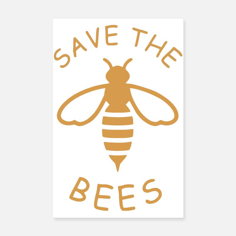 Save the Bees Eco-Design Poster 8" x 12" (20x30 cm)