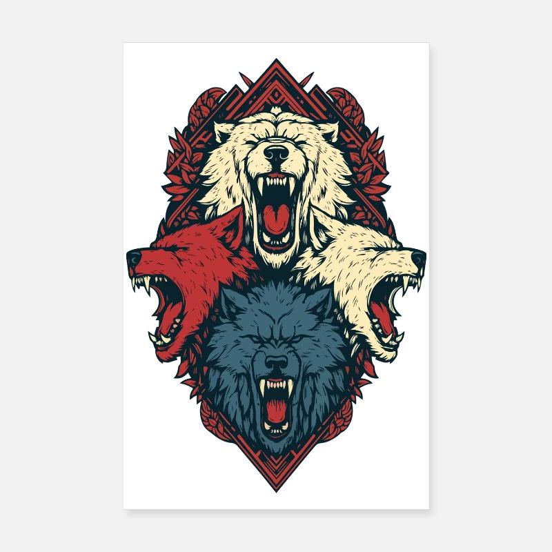 Triune Wolf Crest Poster 8" x 12" (20x30 cm)