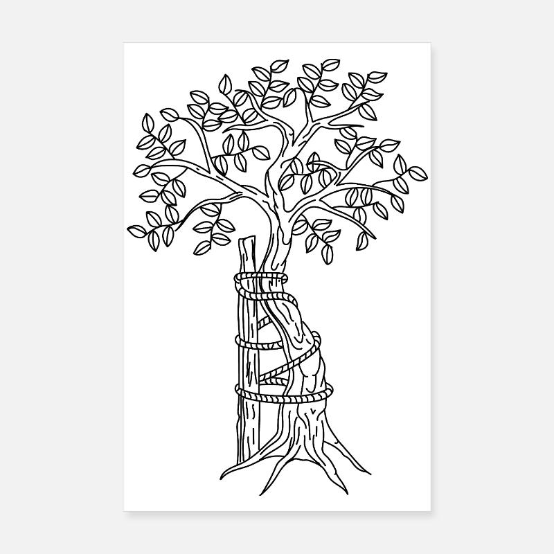 Tree by Andry – black Poster 8" x 12" (20x30 cm)