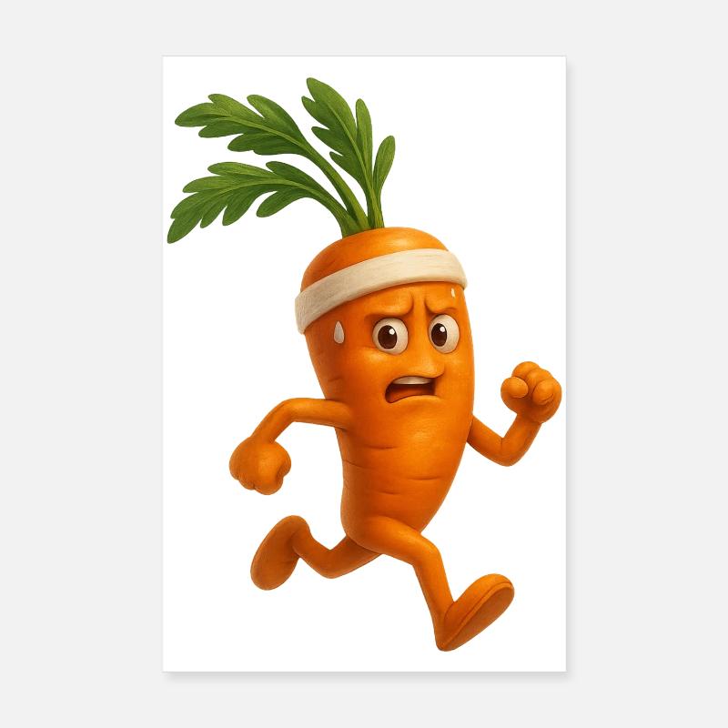 Carottes de jogging Poster 20 x 30 cm