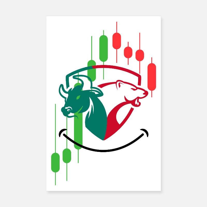 Marché baissier et marché haussier Poster 20 x 30 cm