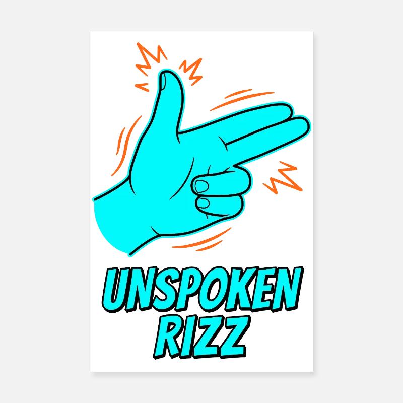Signe de main Rizz non dit Poster 20 x 30 cm