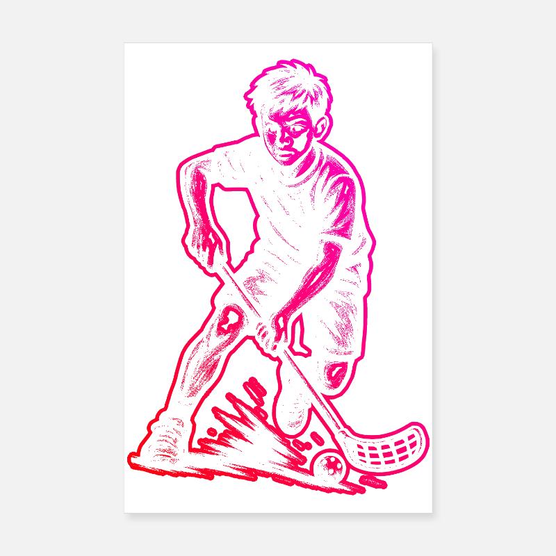 Purist Floorball Theme Poster 8" x 12" (20x30 cm)