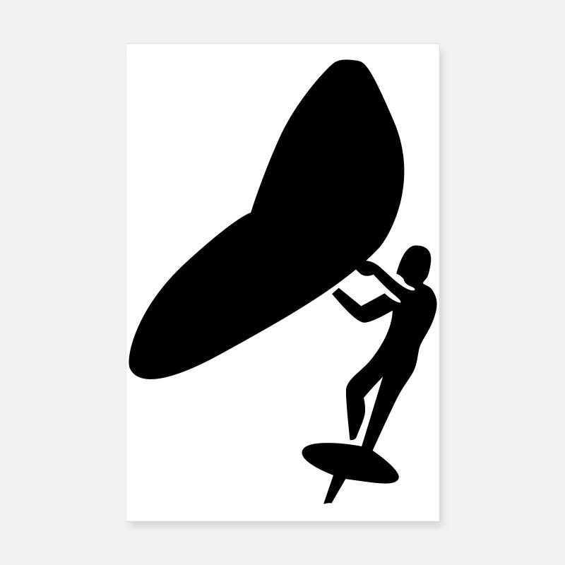 Logo minimaliste à feuilles d’aile Poster 20 x 30 cm