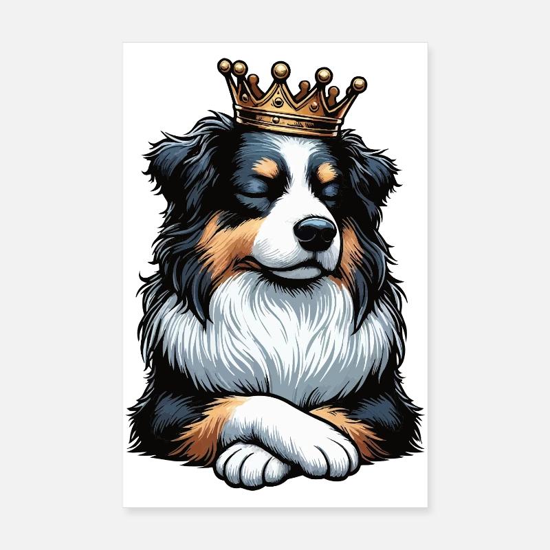 Australian Shepherd Aussie Aussie Owners Aussies Poster 8" x 12" (20x30 cm)