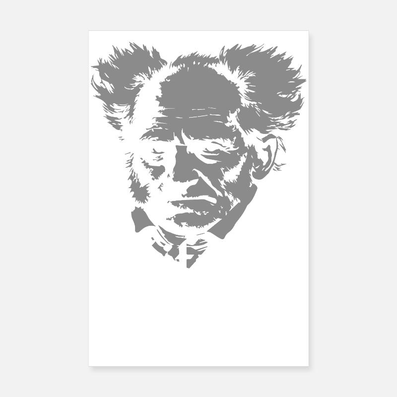 Das Leben ist Leiden: Schopenhauer Tee Poster 20x30 cm