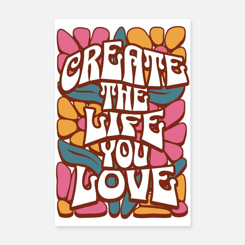 Schaffe das Leben, das du liebst Poster 20x30 cm