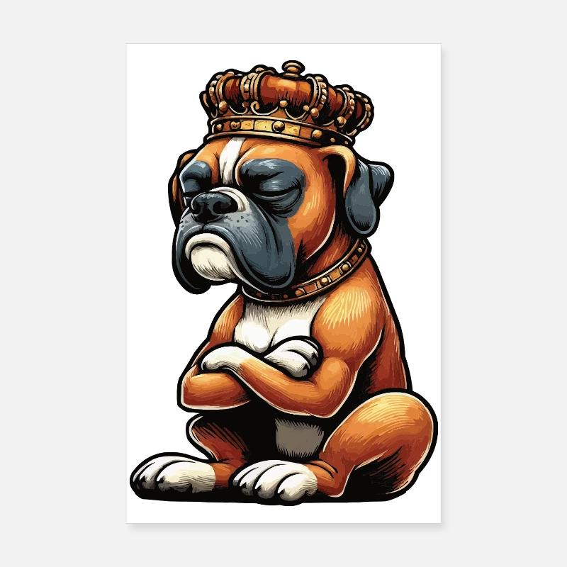 Boxer Boxer Porte-boxeurs Boxer Chien Boxer Propriétaire de boxer Fan boxer Poster 20 x 30 cm